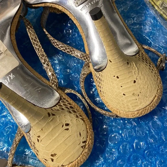 Dolce & Gabbana Python Raffia heels 37.5